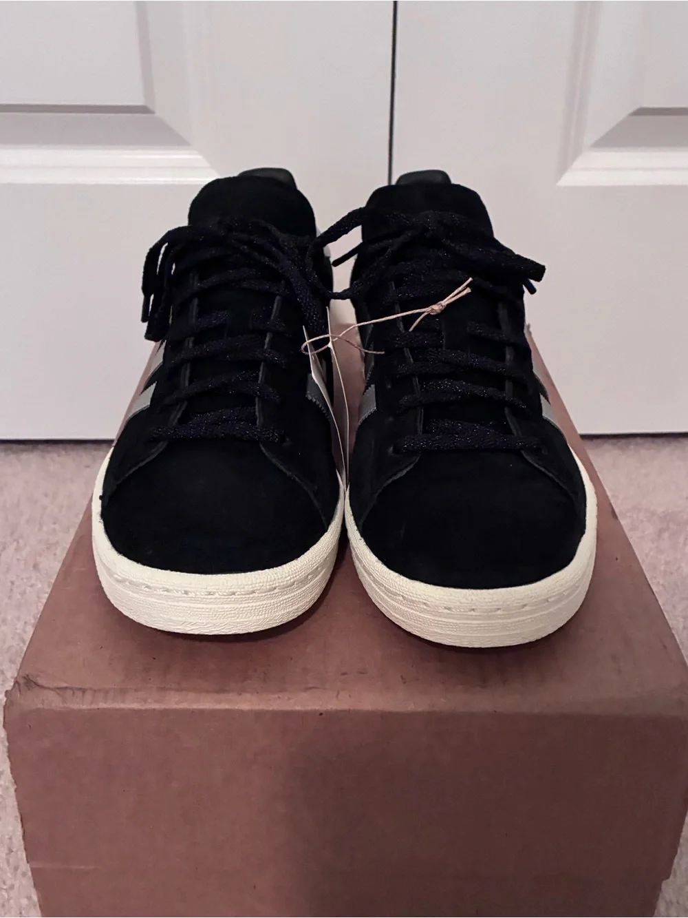 Adidas Campus 80s - Men’s Black Suede Sneakers with Silver Stripes
